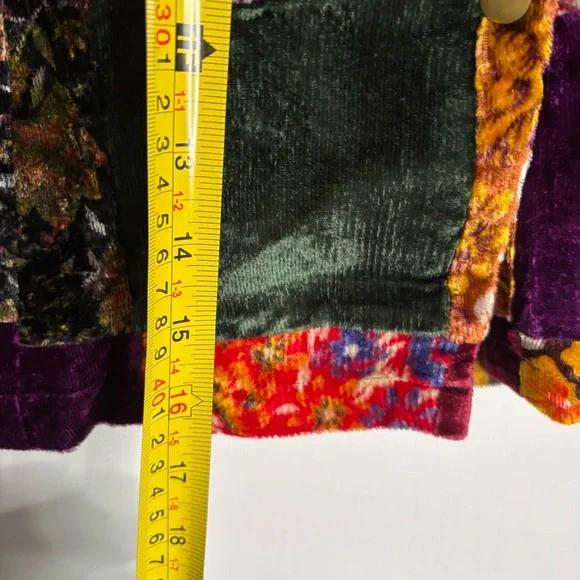 Reformation Patchwork Velvet Mini Skirt. Surplus Fabric used - Picture 6 of 6